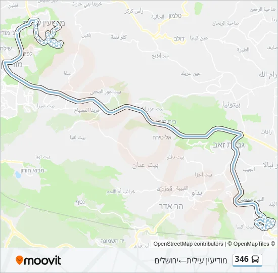 346 Bus Line Map