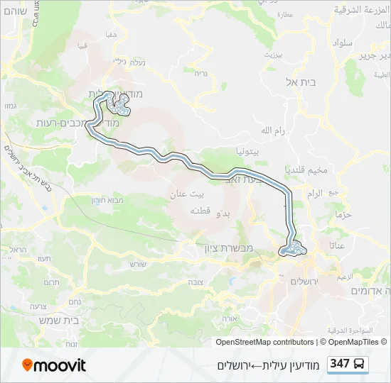 347 Bus Line Map