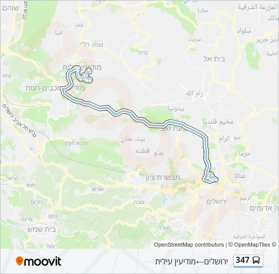 347 Bus Line Map
