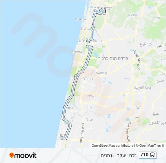 710 Bus Line Map