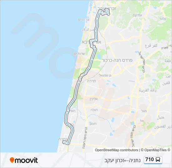 710 Bus Line Map