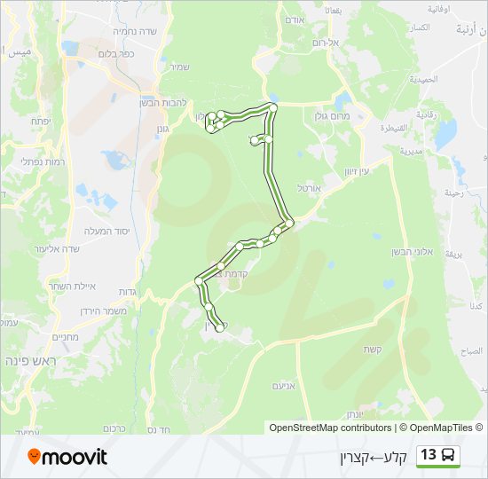 13 Bus Line Map