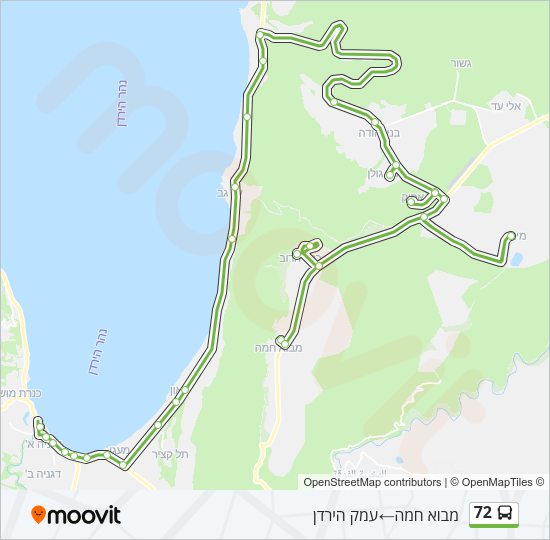 72 Bus Line Map