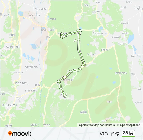 86 Bus Line Map