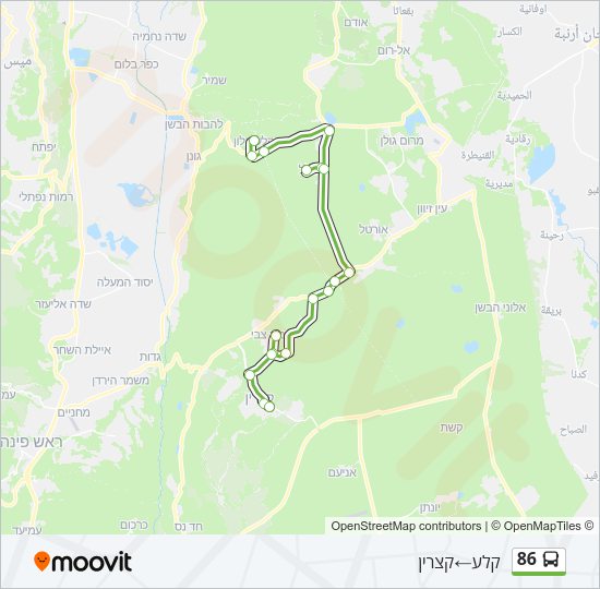 86 Bus Line Map