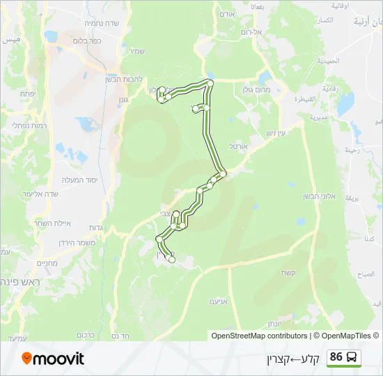 86 Bus Line Map