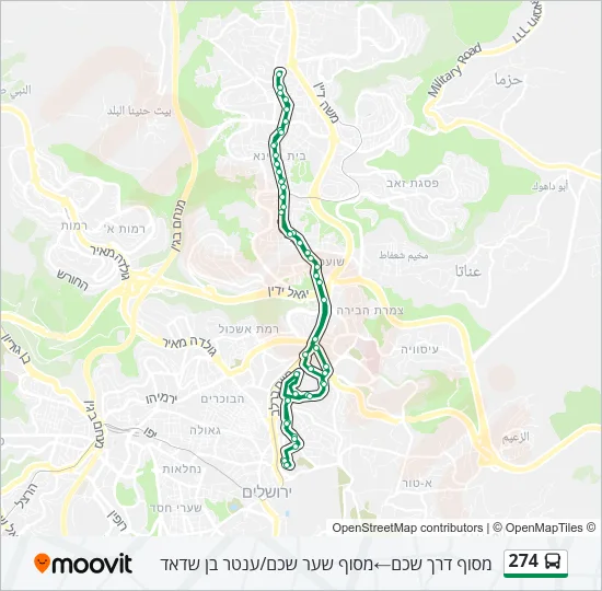 274 Bus Line Map