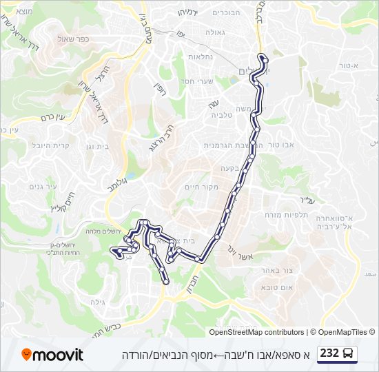 232 Bus Line Map