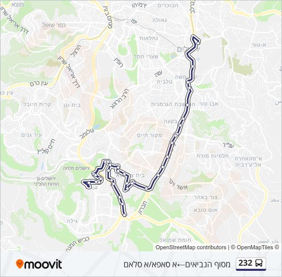 232 bus Line Map