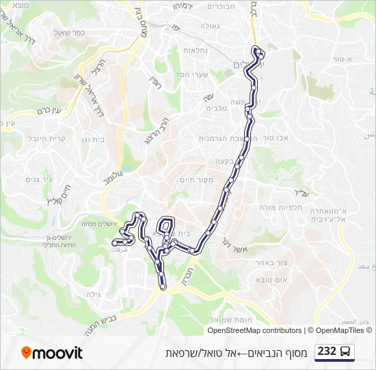 232 Bus Line Map