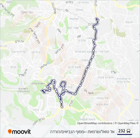 232 Bus Line Map