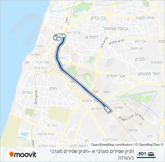 801 Shuttle Line Map