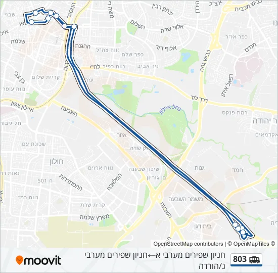 803 Shuttle Line Map