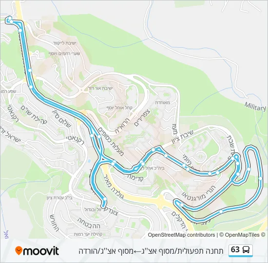 63 Bus Line Map