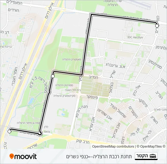 הקטר Shuttle Line Map