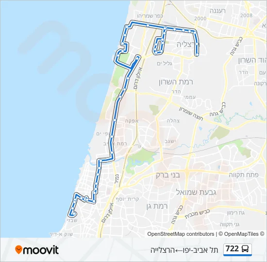 722 Bus Line Map