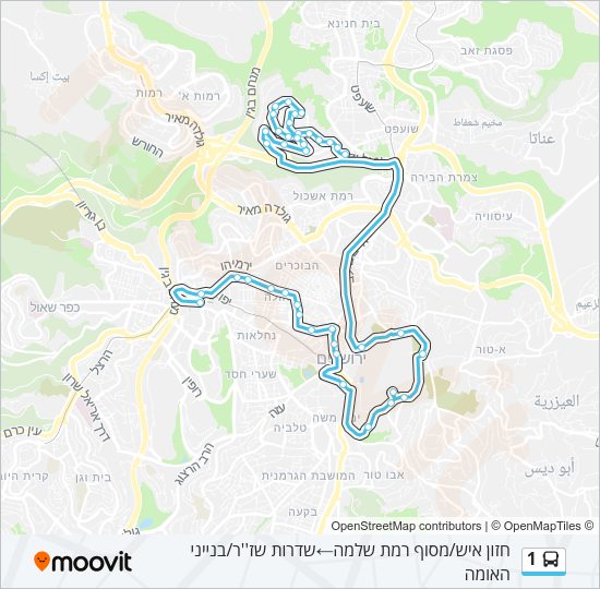 1 Bus Line Map