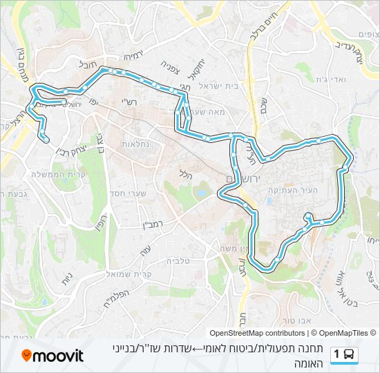 1 Bus Line Map