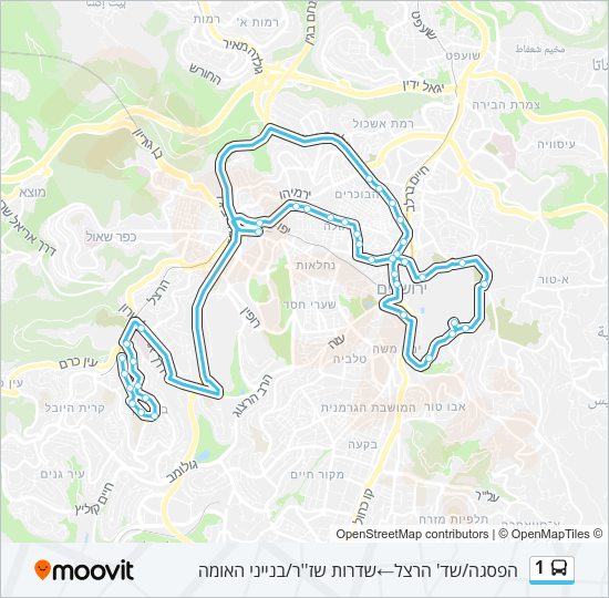 1 Bus Line Map