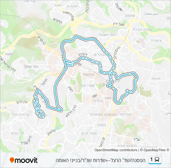 1 Bus Line Map