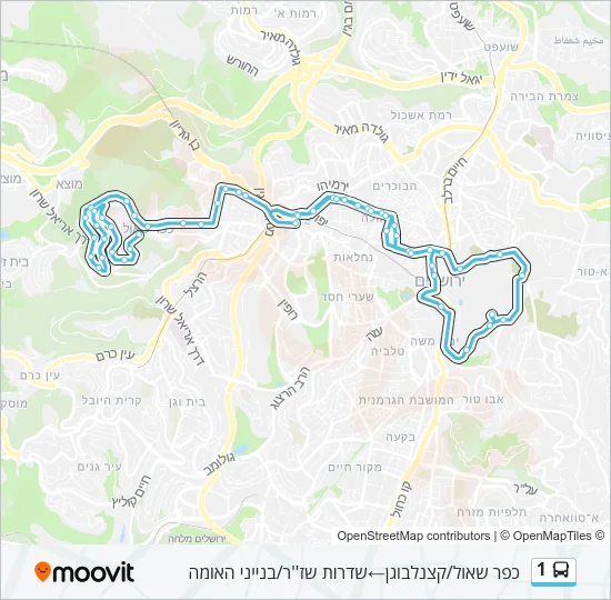 1 Bus Line Map