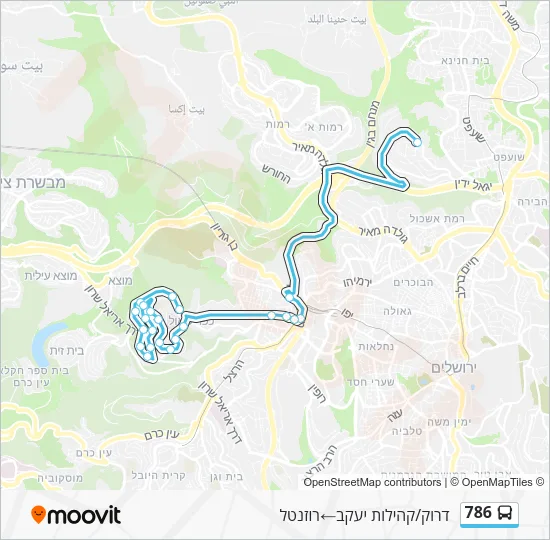 Автобус 786: карта маршрута