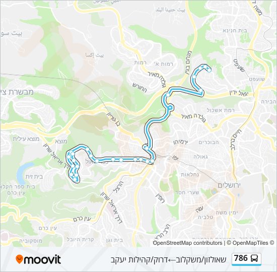 786 Bus Line Map