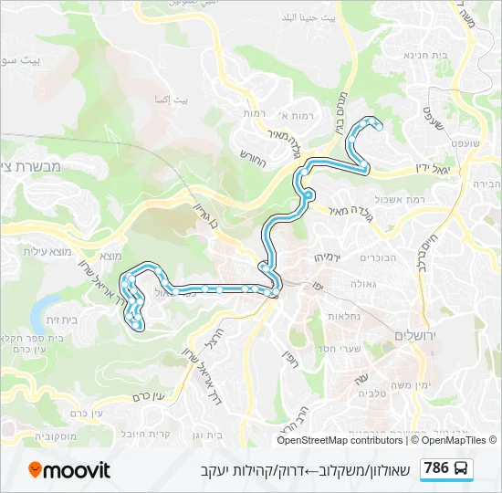 786 Bus Line Map