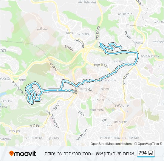 794 Bus Line Map