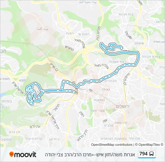794 Bus Line Map