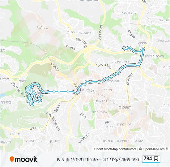 794 Bus Line Map