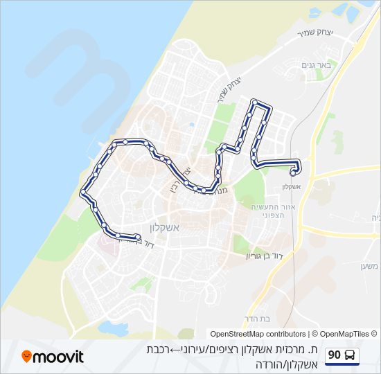 90 Bus Line Map