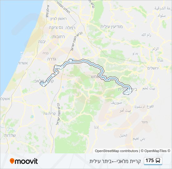 175 bus Line Map