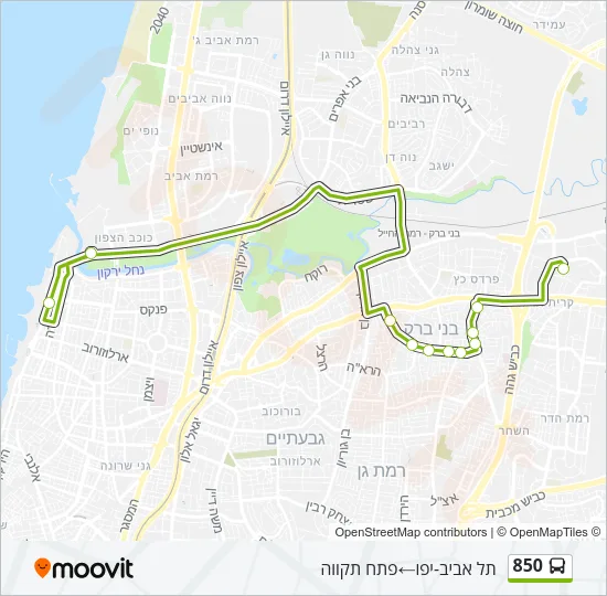 850 Bus Line Map