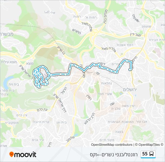 55 bus Line Map