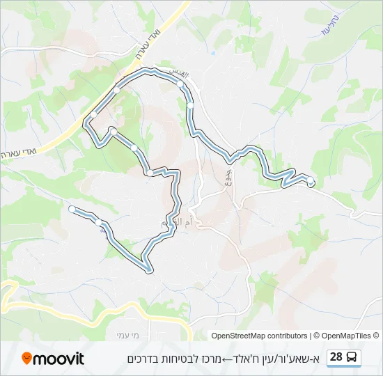 28 Bus Line Map