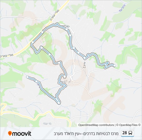 28 Bus Line Map