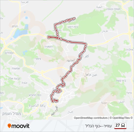 27 Bus Line Map
