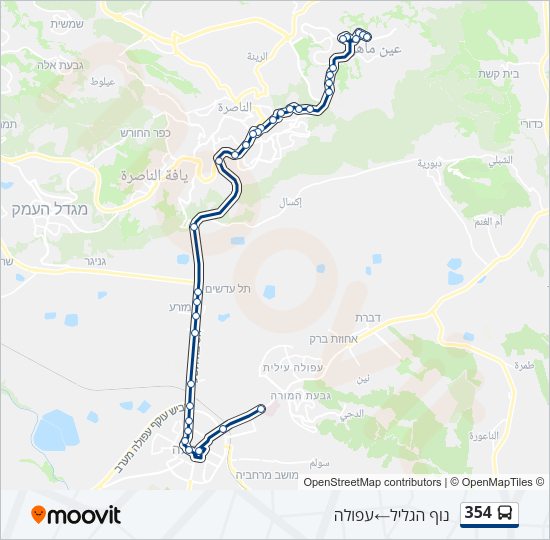 354 Bus Line Map