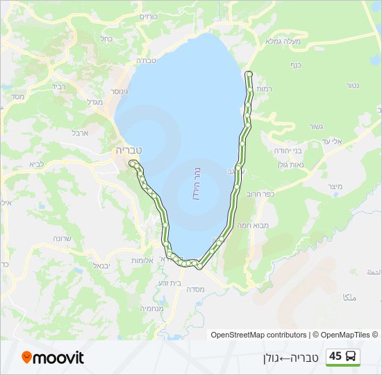 45 Bus Line Map