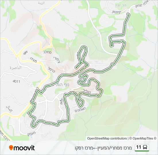 11 Bus Line Map