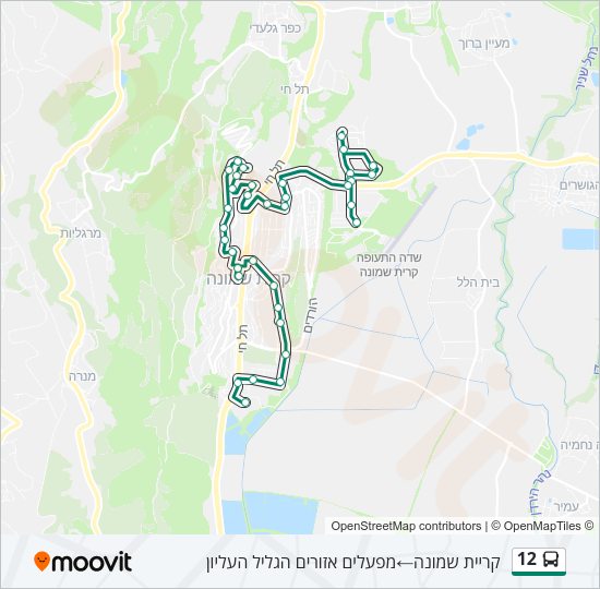 12 Bus Line Map