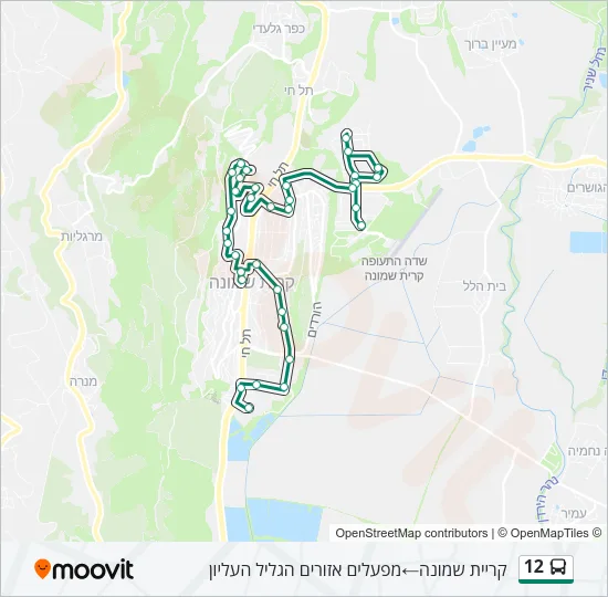 12 Bus Line Map