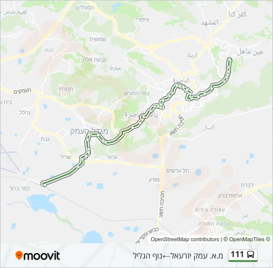 111 Bus Line Map