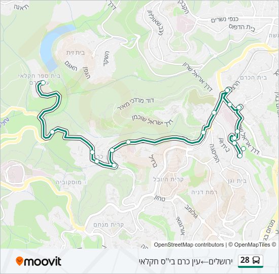 28 Bus Line Map