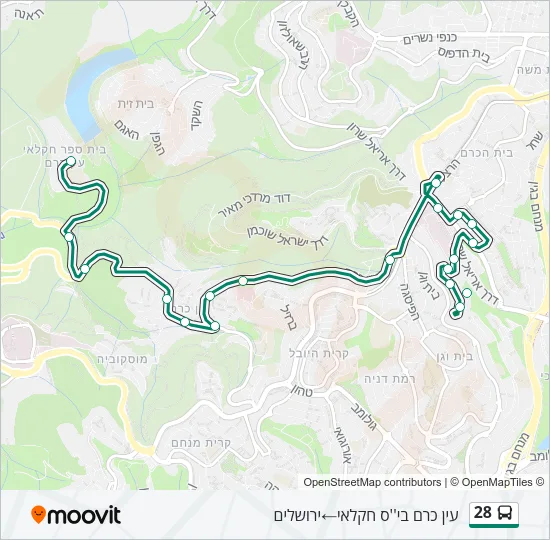 28 Bus Line Map