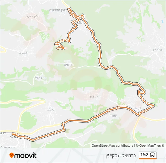 152 Bus Line Map