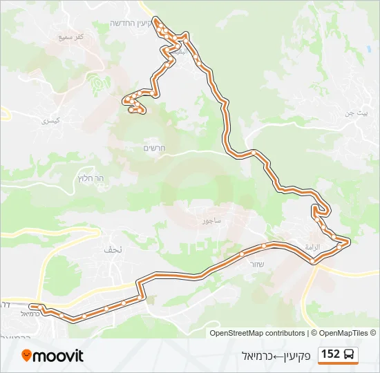 152 Bus Line Map