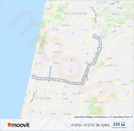 233 Bus Line Map