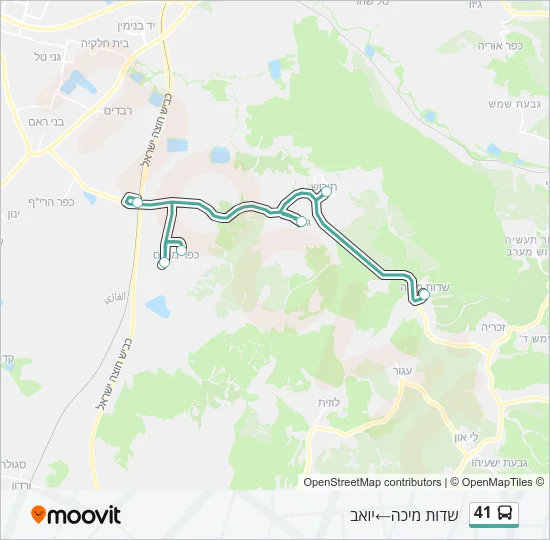 41 Bus Line Map